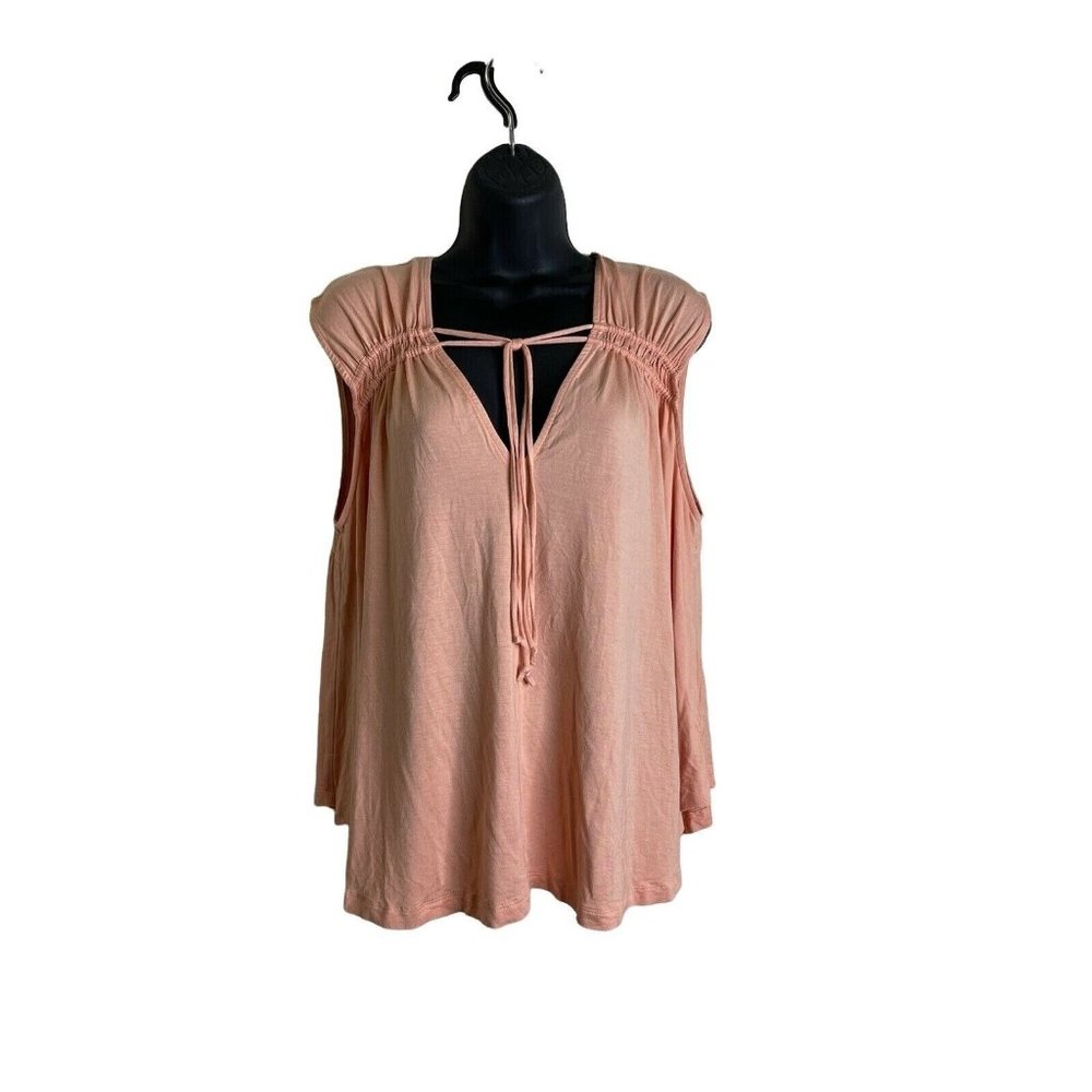 Free People Top Womens Size S NWT Sleeveless Peach Orange Rayon Soft Flowing
